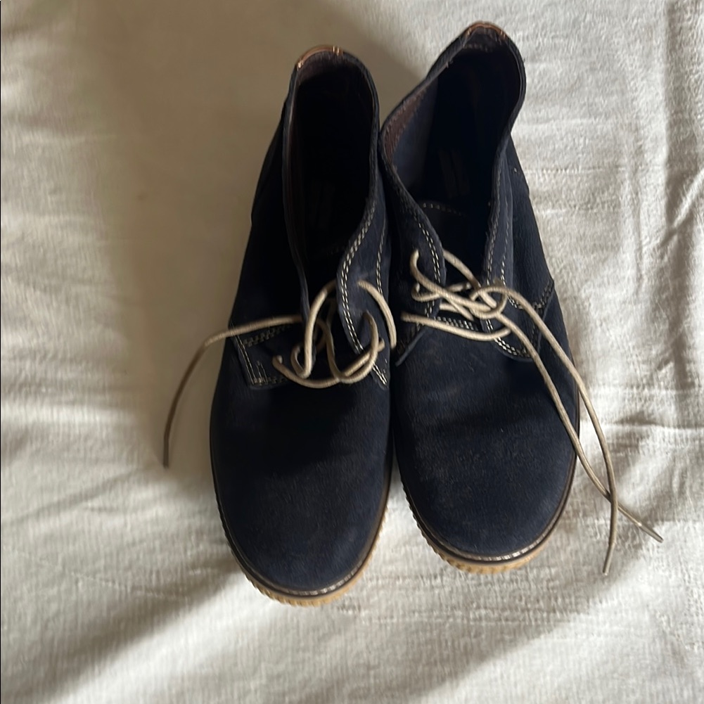 Johnston & Murphy Black Suede Lace-Up Shoes Size 8.5